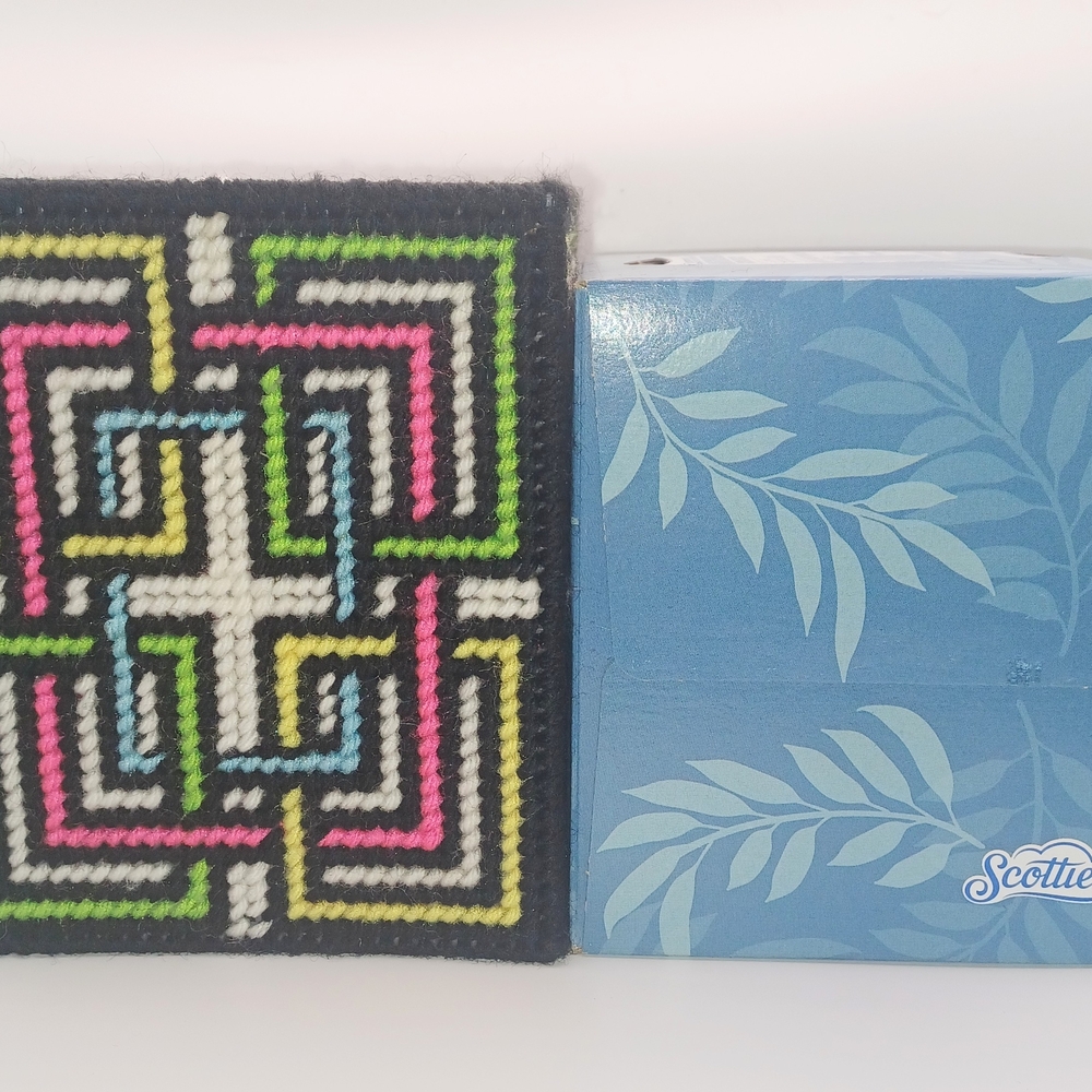 Colorful Geometric Pattern Coaster